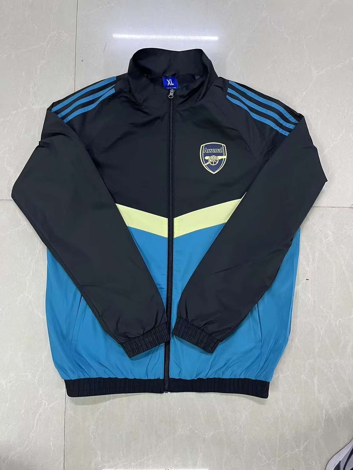 2025 Arsenal Black Blue Windbreaker 2025 阿森纳 黑蓝 风衣