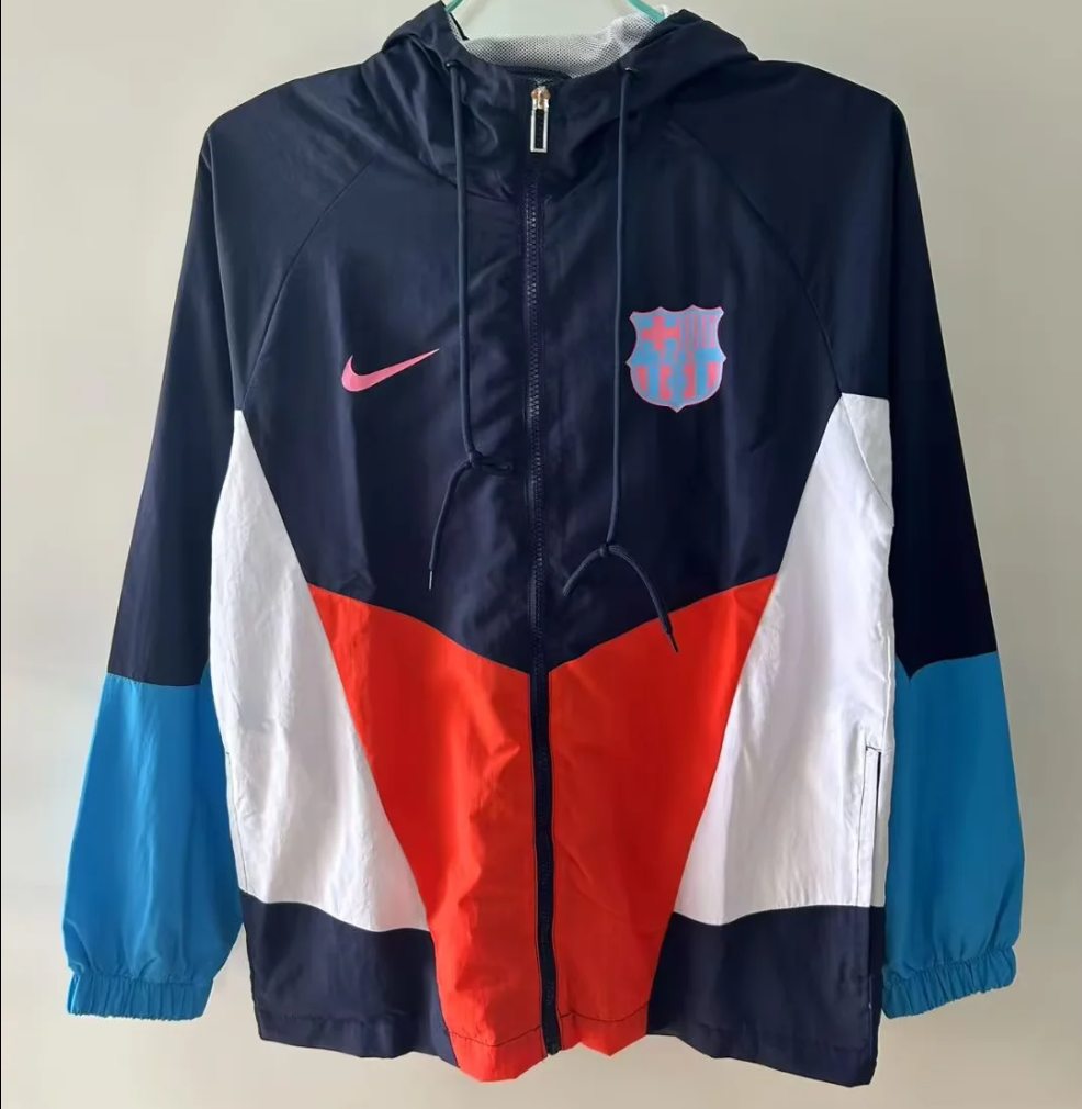 2025 Barcelona Retro Rainbow Edition Windbreaker 2025 巴萨 复古彩虹版 风衣