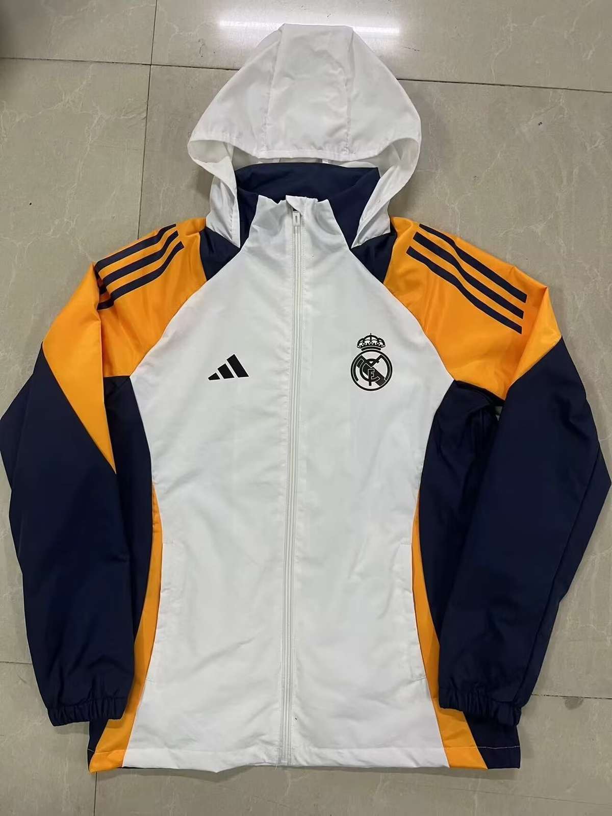 2025 Real Madrid White Windbreaker 2025 皇马 白色 风衣