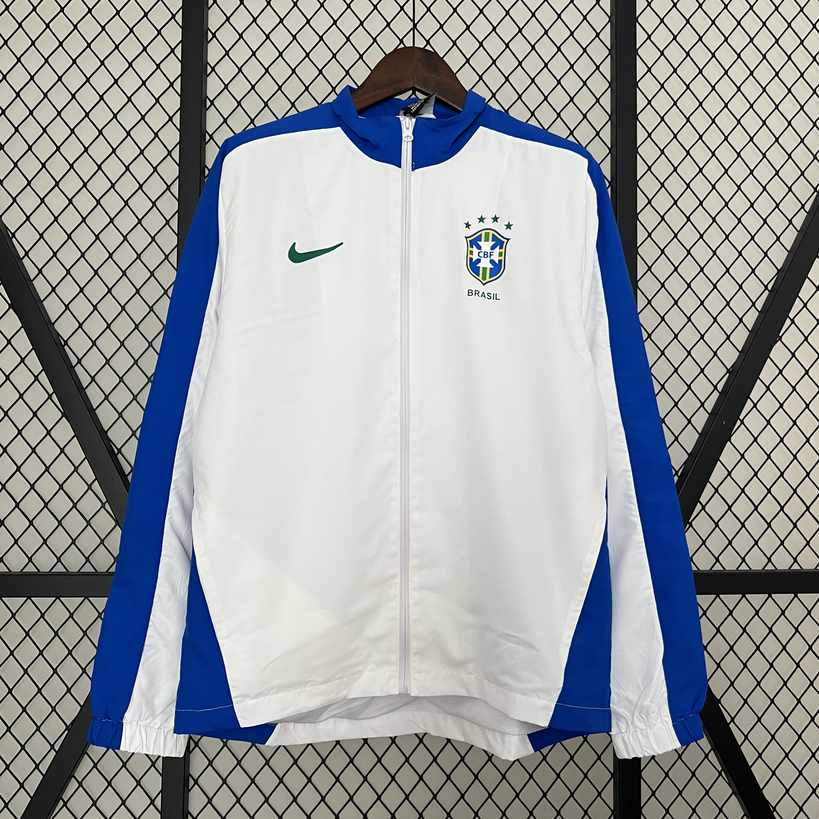 24 25 Brazil white Windbreaker Jacket size S-2XL 24 25 巴西 风衣