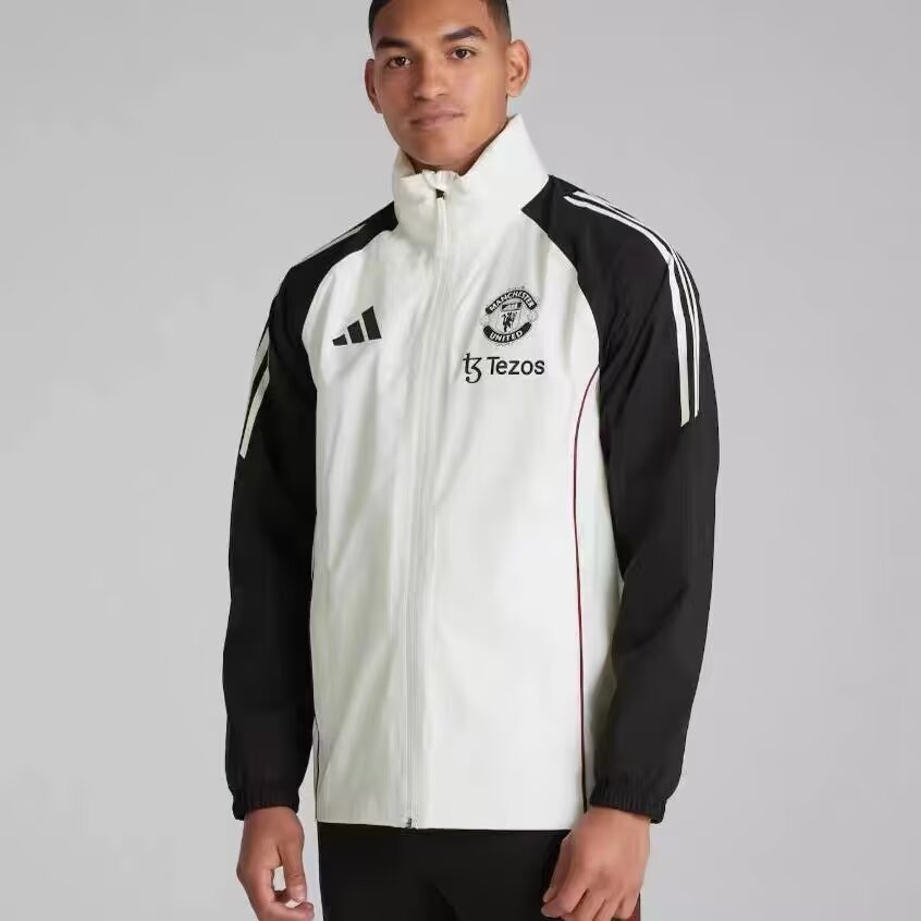 24 25 Man United White Windbreaker 2025 曼联 白色 风衣