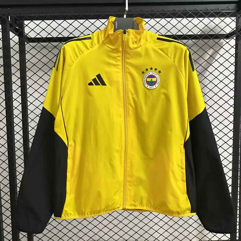 25 26 Fenerbahce yellow Windbreaker Jacket size S-3XL 25 26 费内巴切 风衣